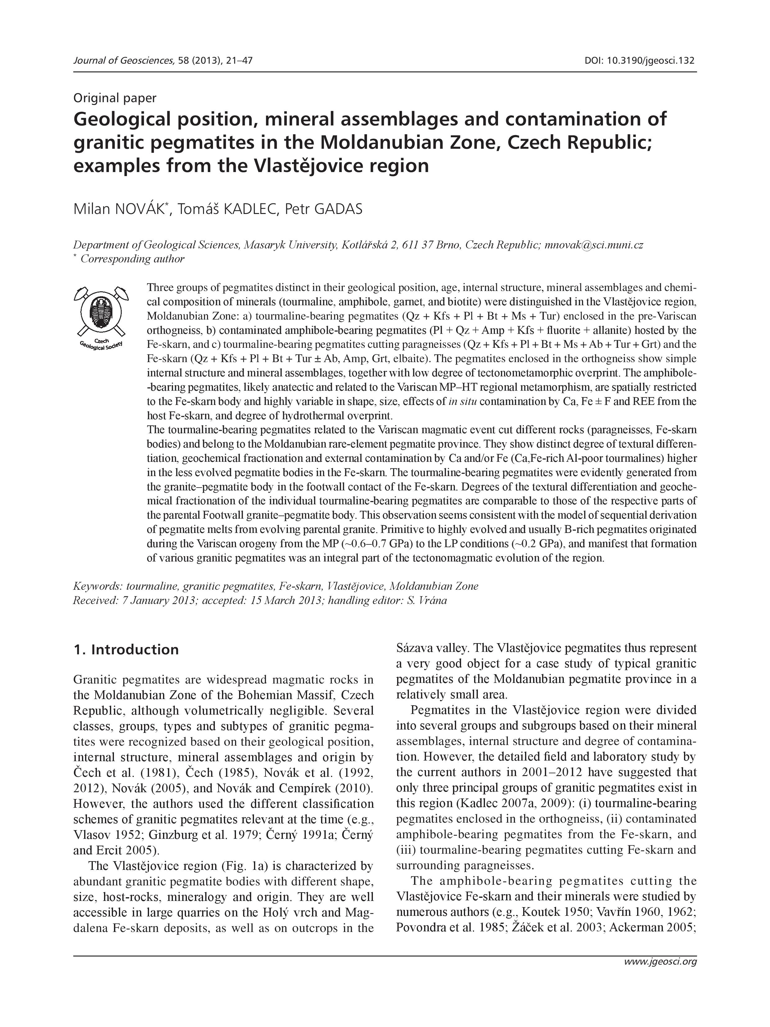 Geological position mineral assemblages and contam page 028
